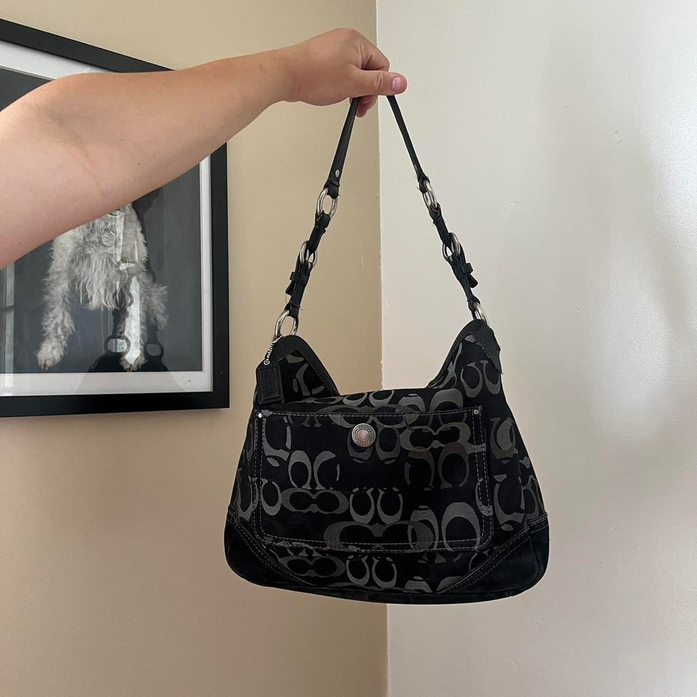 y2k 2000s signature c monogram Coach chelsea hobo shoulder bag / handbag
